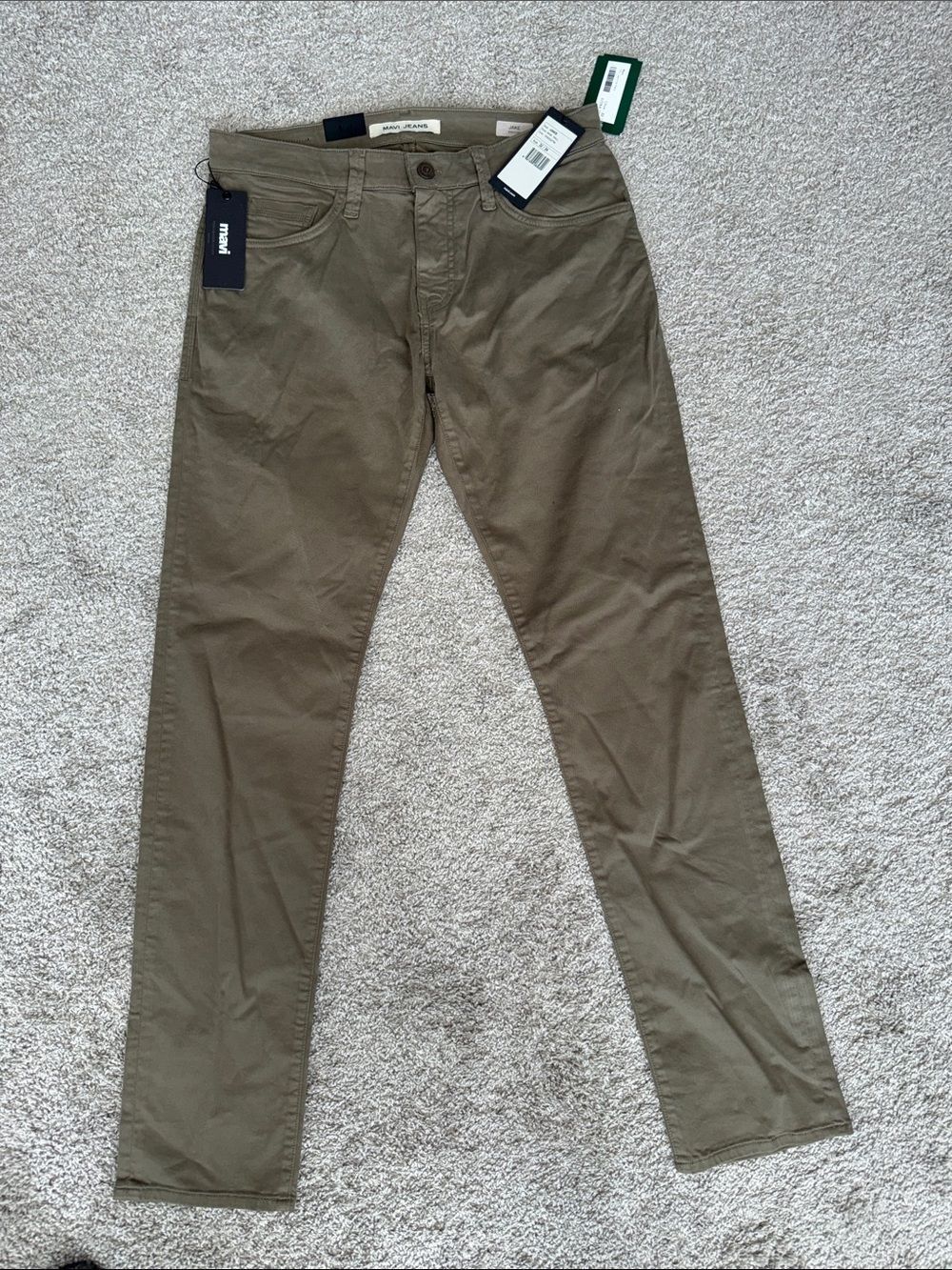 MAVI JEANS Men's Olive Straight Chinos